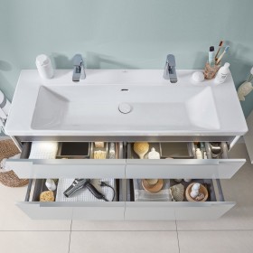 Villeroy & Boch Subway 3.0 Mobile lavabo sospeso 130 cm, con 2 fori per rubinetto, con troppopieno