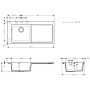 hansgrohe S5110-F450 Einbauspüle 450 mit Abtropffläche rechts - Detailansicht