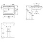Villeroy & Boch Hommage Lavabo 75,5 cm per rubinetto a 3 fori