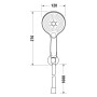 Duravit Brausehalterset mit Handbrause 3jet 12 cm MinusFlow - Detailansicht