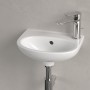 Villeroy & Boch O.novo Lavabo 36 x 27,5 cm, con troppopieno - vista tecnica