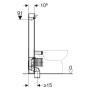 Geberit Monolith Plus Sanitärmodul für Stand-WC, 101 cm, Frontverkleidung aus Steinzeug - Produktansicht