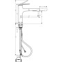 Rubinetto monocomando per cucina hansgrohe Zesis M33 160
