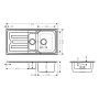 hansgrohe S44 S440-A517 100 Einbauspüle 342/145 mit Abtropffläche und automatischer Ablaufgarnitur - Detailansicht