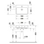 Lavabo Duravit Qatego 60 x 47 cm, 1 trou de robinet