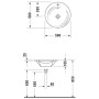 Duravit Starck 1 Meuble vasque 58 cm - vue technique