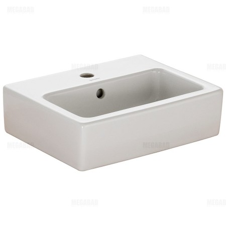 Lavabo Duravit Vero 45 cm brossé, avec 1 trou de robinet