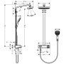 hansgrohe Raindance Select E 300 2jet Showerpipe - Detailansicht