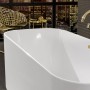Vasca da bagno freestanding Villeroy & Boch Finion 170 x 70 cm con alimentazione dell'acqua - vista tecnica