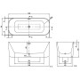 Vasca da bagno freestanding Villeroy & Boch Finion 170 x 70 cm con alimentazione dell'acqua - immagine prodotto