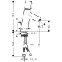 Robinet de lavabo monocommande Hansgrohe Talis Select S 80 avec bonde à tirette - vue détaillée