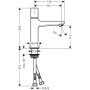 Miscelatore per lavabo hansgrohe Metropol Select 110 con scarico Push-Open - vista dettagliata