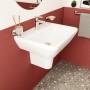 VitrA Integra Waschtisch 60 cm, mit Überlaufloch, 1 Hahnloch mittig - technische Ansicht