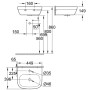 Lavabo en céramique GROHE Euro 45 cm - vue détaillée