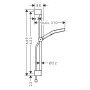 hansgrohe Rainfinity Duschset 130 3 Strahlarten mit Duschstange 65 cm, EcoSmart - Produktansicht