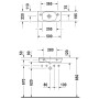 Lavabo Duravit DuraStyle 50 cm, avec 1 trou de robinet à droite - vue détaillée