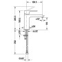 Mitigeur de lavabo monocommande Duravit B.1 M, sans vidage à tirette