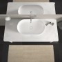 Vasque à poser Duravit Luv sans plage de robinetterie 70 x 40 cm - vue technique