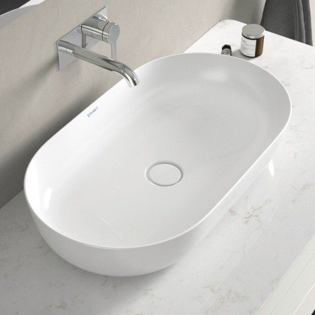 Vasque à poser Duravit Luv sans plage de robinetterie 70 x 40 cm
