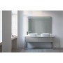 Vasque à poser Duravit Luv sans plage de robinetterie 70 x 40 cm - vue technique