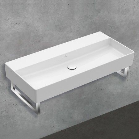 Villeroy & Boch Memento 2.0 Lavabo 100 cm senza foro per rubinetto, senza troppo pieno