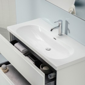 Lavabo LAUFEN LUA 100 x 46 cm con foro rubinetto, con troppopieno