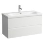 Vasque LAUFEN LUA 100 x 46 cm avec trou pour robinet, avec trop-plein - vue détaillée