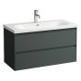 Vasque LAUFEN LUA 100 x 46 cm avec trou pour robinet, avec trop-plein - vue technique