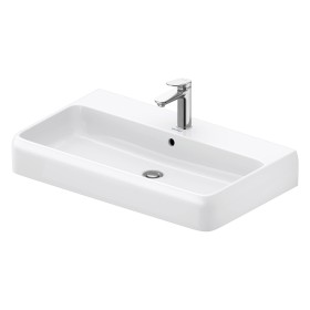 Lavabo Duravit Qatego 80 x 47 cm satiné, 1 trou de robinet, avec HygieneGlace