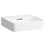 Lavabo LAUFEN Val 45 x 42 cm sans trou de robinet, avec trop-plein