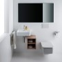 Lavabo LAUFEN Val 45 x 42 cm sans trou de robinet, avec trop-plein - vue technique