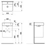 Lavabo LAUFEN Val 45 x 42 cm sans trou de robinet, avec trop-plein - photo produit