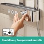 hansgrohe Pulsify S Showerpipe 260 2 Strahlarten, mit Shower Tablet Select 400 - technische Ansicht