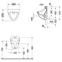 Duravit Urinal Bill, Zulauf von hinten - Detailansicht