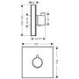 hansgrohe ShowerSelect Glas Thermostat Highflow Unterputz - Detailansicht