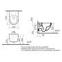 VitrA Sento WC mural VitrA Flush 2.0, sans bride avec abattant Slim Wrap