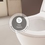 VitrA Sento WC mural VitrA Flush 2.0, sans bride avec abattant Slim Wrap - vue détaillée