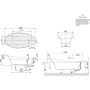 Villeroy & Boch Aveo Badewanne 190 x 95 cm - technische Ansicht