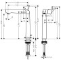 Mitigeur de lavabo monocommande hansgrohe Talis S 250 avec bonde à tirette - vue détaillée