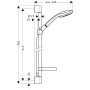 hansgrohe Croma 100 Vario Unica C Set 90 cm - technische Ansicht