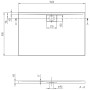 Piatto doccia Villeroy & Boch Architectura Metalrim 140 x 90 x 4,8 cm con antiscivolo