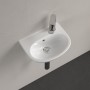 Lavabo Villeroy & Boch O.novo 36 x 27,5 cm, con troppopieno e foro rubinetto a destra - vista tecnica