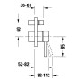Duravit Circle Einhebelmischer Unterputz Set - Detailansicht