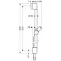 hansgrohe Unica C Brausestange 65 cm - technische Ansicht