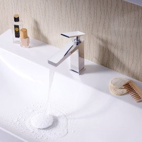 Rubinetto monocomando per lavabo hansgrohe Tecturis E 110 CoolStart risparmio idrico+ senza scarico