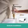 Robinet de lavabo monocommande hansgrohe Tecturis E 110 CoolStart économie d'eau+ sans vidage