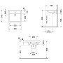 Lavabo Duravit Starck 3 Vital Med 60 cm - vue détaillée
