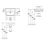 Lavabo Villeroy & Boch Architectura 50 x 38 cm - vista tecnica