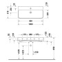 Lavabo Duravit Qatego 100 x 47 cm, 1 trou de robinet