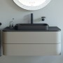 Vasque à poser Duravit Happy D.2 Plus 60 cm anthracite mat, avec trop-plein, 1 trou de robinet - vue détaillée